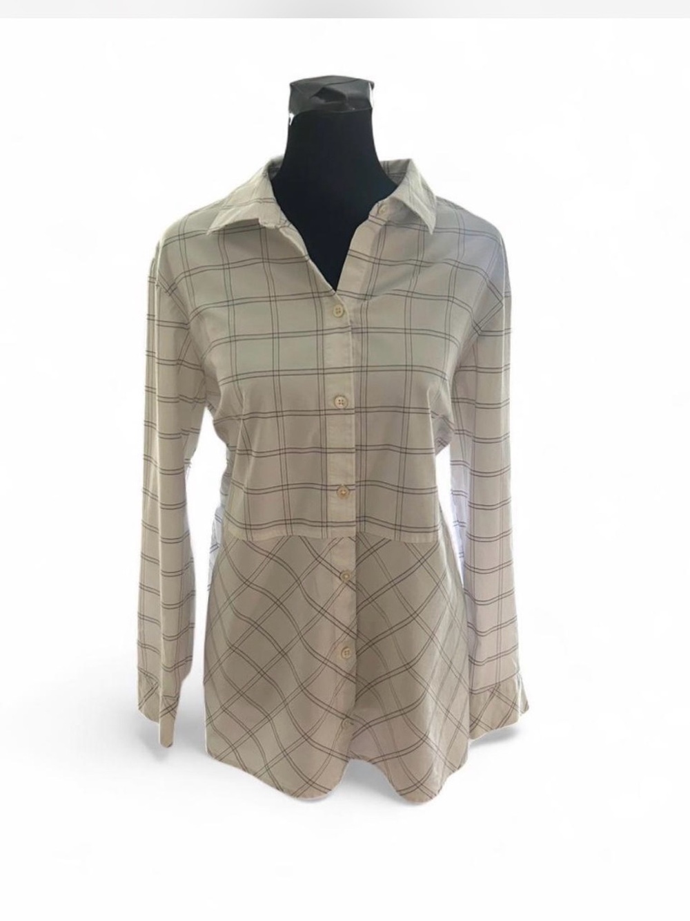J. Jill Women’s Plaid Collared Long Sleeve Button-Down Blouse, Size 1X
